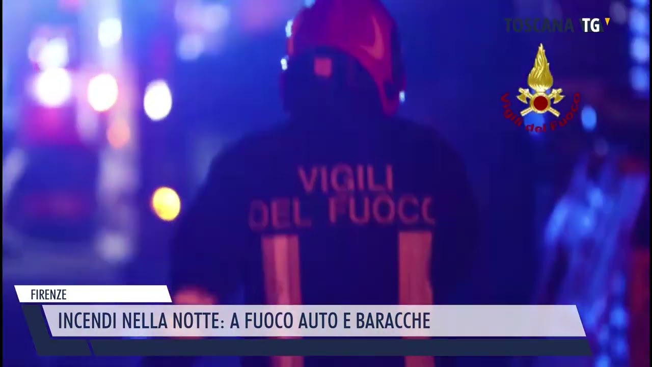 2025-07-25 FIRENZE - INCENDI NELLA NOTTE, A FUOCO AUTO E BARACCHE