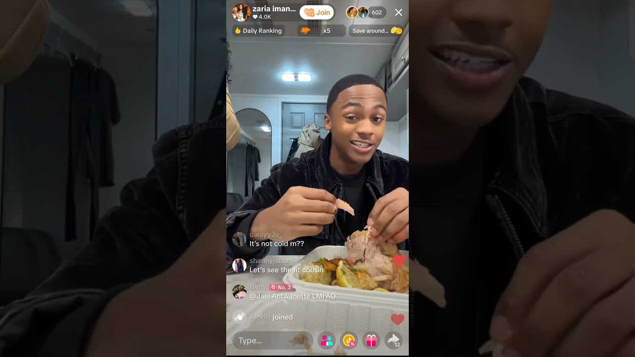 Зария Имани и Ахмад Фергюсон в прямом эфире в TikTok 21.01.26