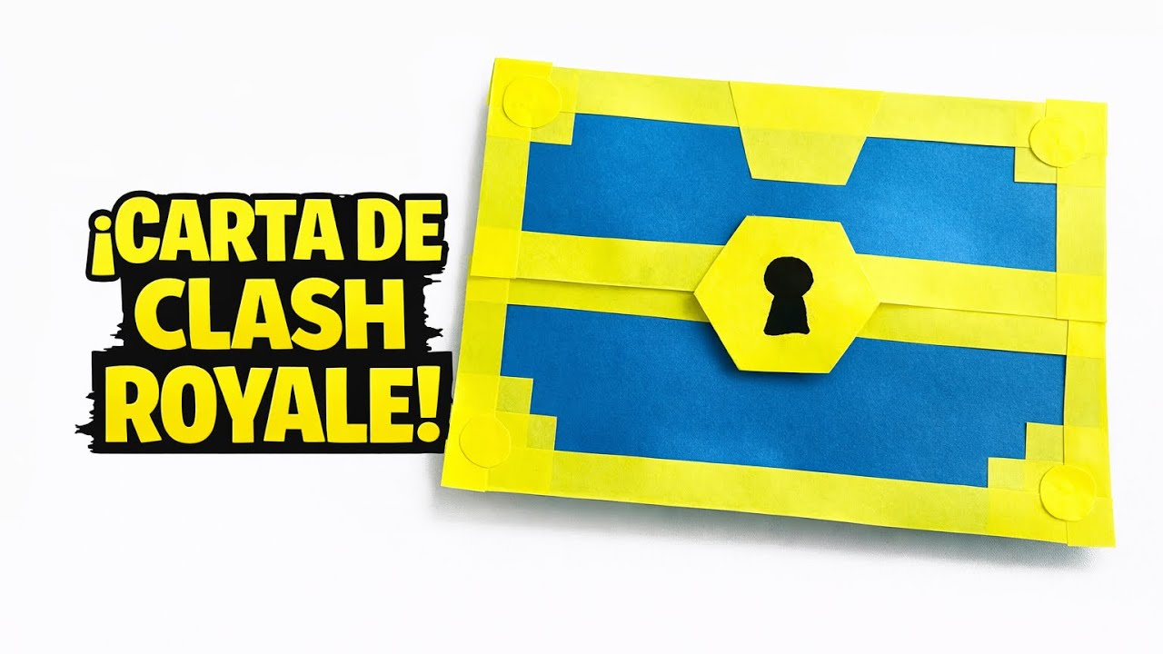 Cómo hacer una CARTA COFRE de CLASH ROYALE || regalo para novio 