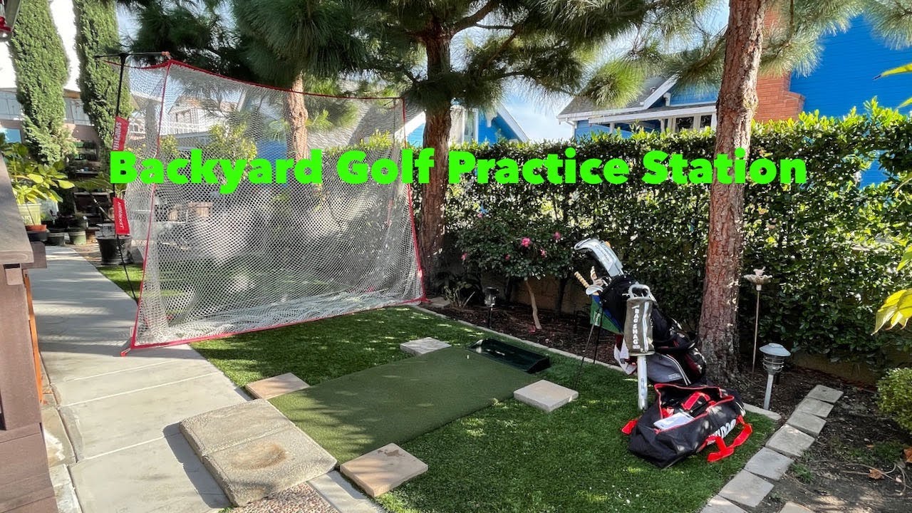 Home Golf Driving Range | Setting up net, mat, ball tray, and golf balls