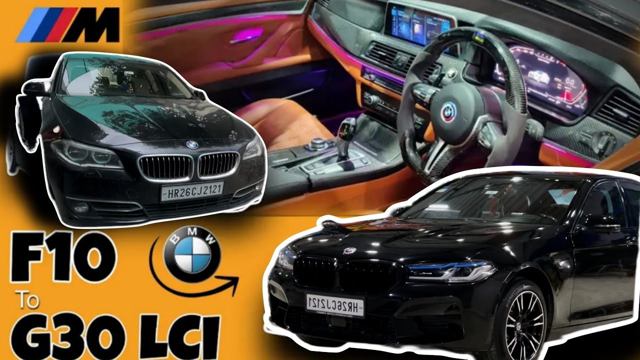 Полностью черный BMW F10 в G30 LCI с полностью кастомизированным салоном @StreetAutomotiveCustoms