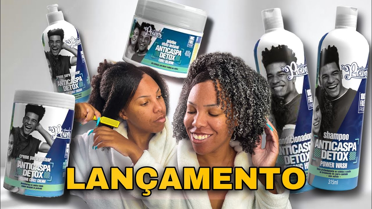 TESTEI NOVA LINHA ANTICASPA DETOX DA SOUL POWER + PENTEADO  POR LUANY CRISTINA