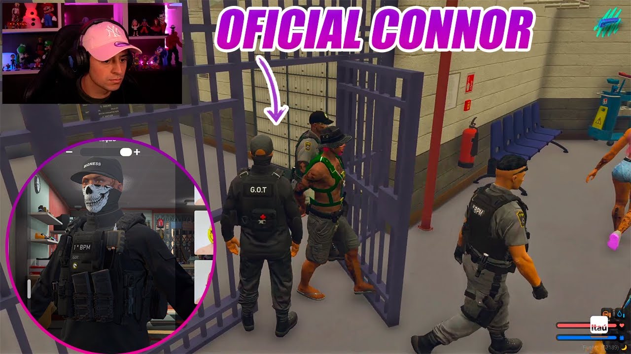 CORINGA DE ADM INVADE DELEGACIA DISFARÇADO DE POLICIAL - NINGUÉM PERCEBEU? - GTA RP