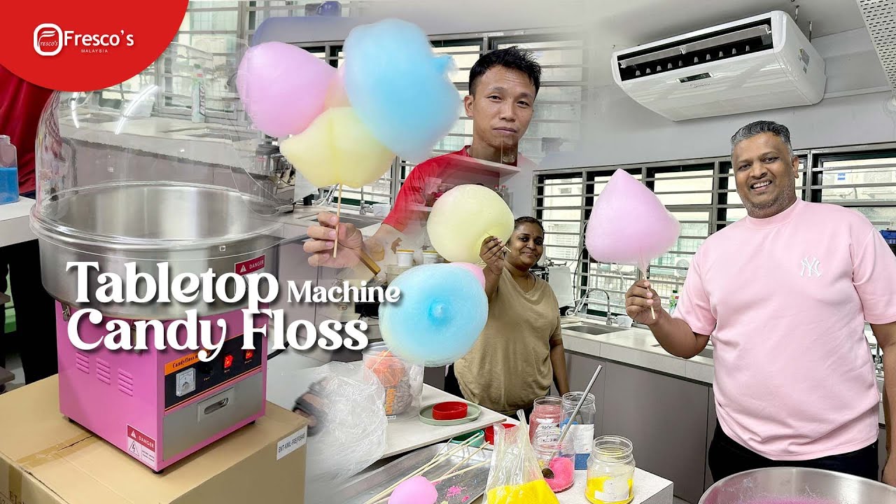 Belajar Guna Mesin Candy Floss Table Top | Customer Training Di Kedai Kami 🍭