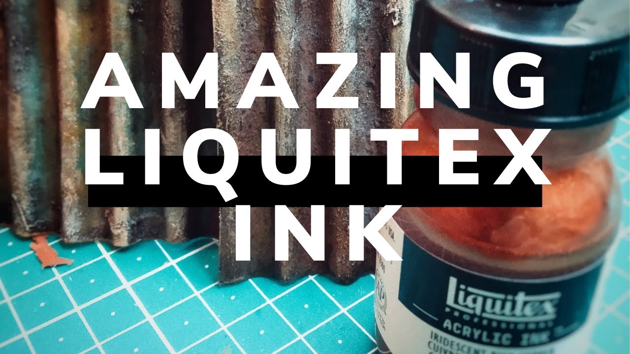 Paint a Metal Sheet Roof Pt 1 || Come usare Inchiostri Acrilici || Liquitex Acrylic Ink ||