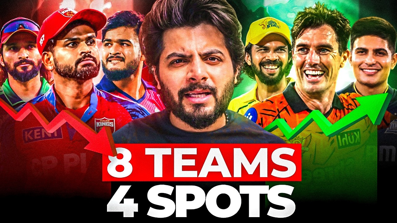 8 Teams, 4 Spots! IPL Playoffs Scenario Explained