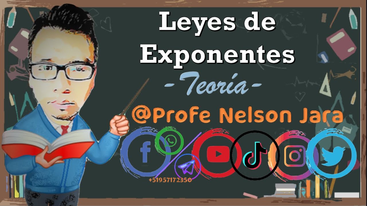 🔊 LEYES DE EXPONENTES - Teoría ➕➖➗✖ 🧑👧👨‍🏫#Matemática #Exponentes #ProfeNelsonJara
