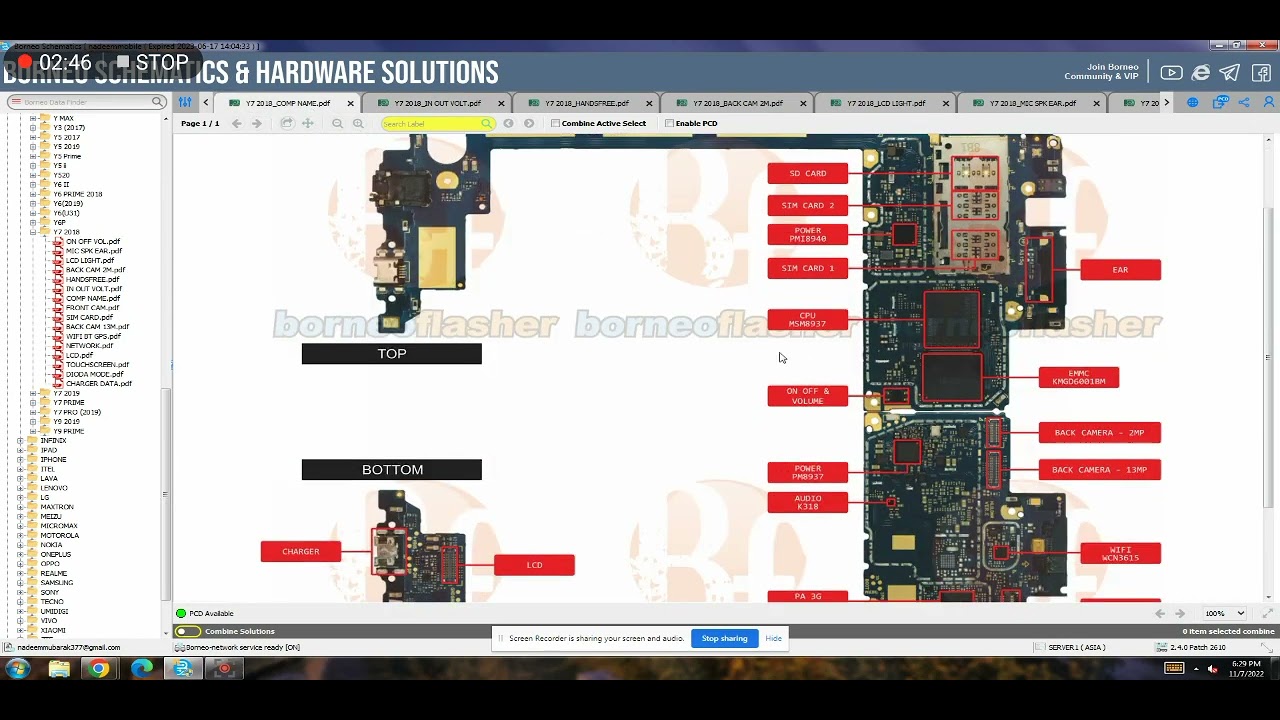 huawei y7 prime 2018 all hardware solutions schematic diagram