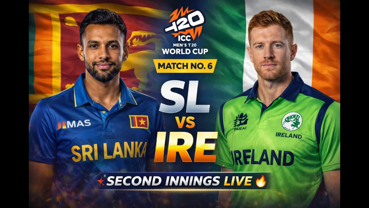 SL vs IRE Live | 2nd Innings Start | Target Chase On 🔥 T20 World Cup 2026