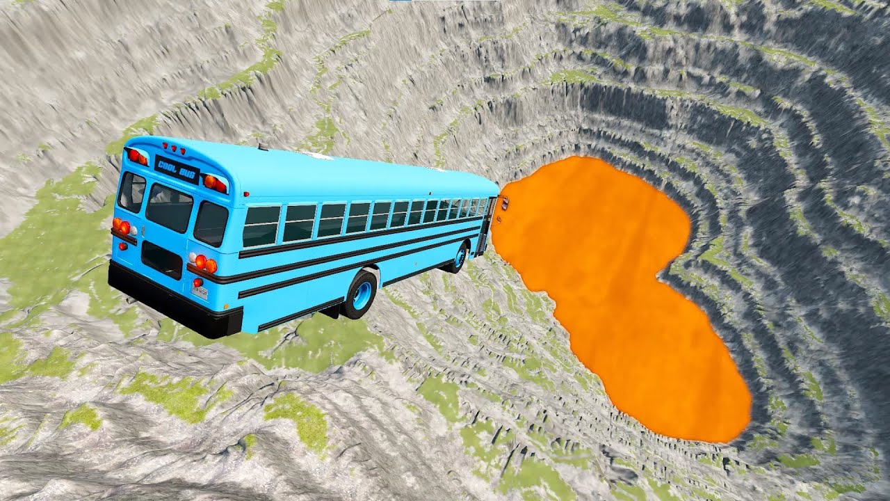 BeamNG.Drive High-Speed Car Falls & Jumps - Insane Crash Compilation