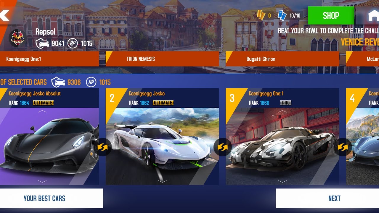 Asphalt 8, Koenigsegg Team Random Gauntlet Races😎✌️