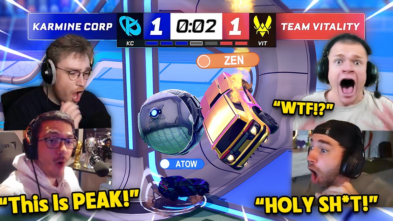 Streamers REACT to the RLCS Paris Major Most INSANE Match!? *Karmine Corp vs Team Vitality*