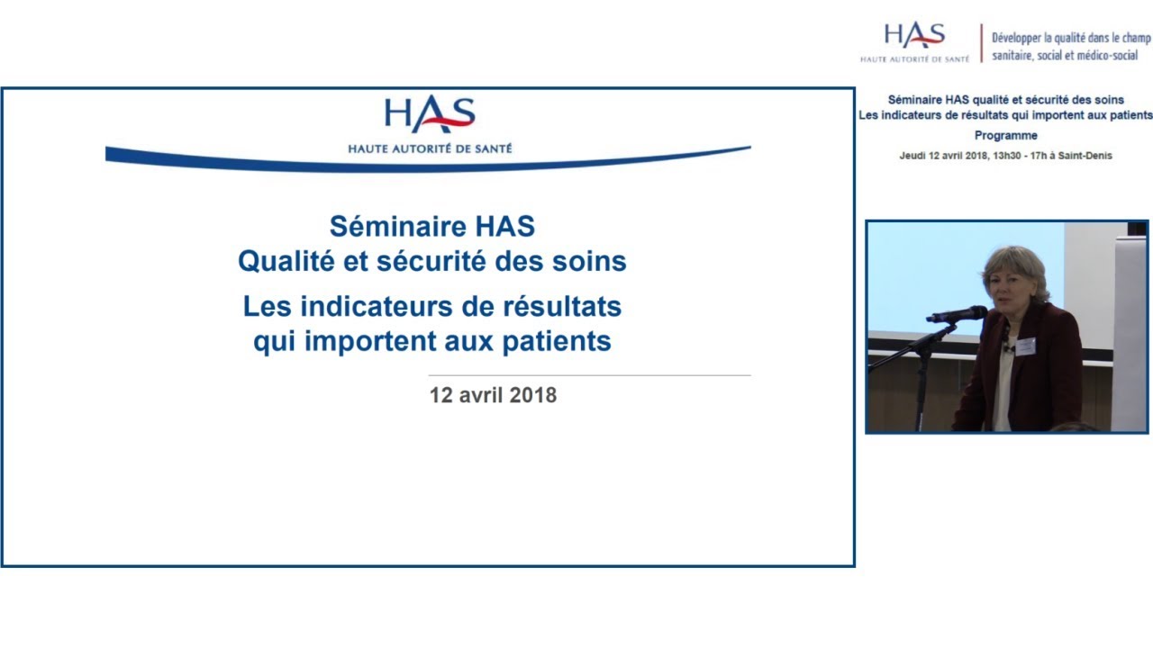 [Qualité et sécurité des soins] Séminaire - Introduction de la Présidente de la HAS