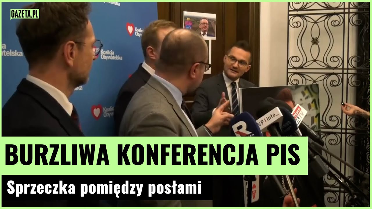 Przepychanki słowne na konferencji PiS. 