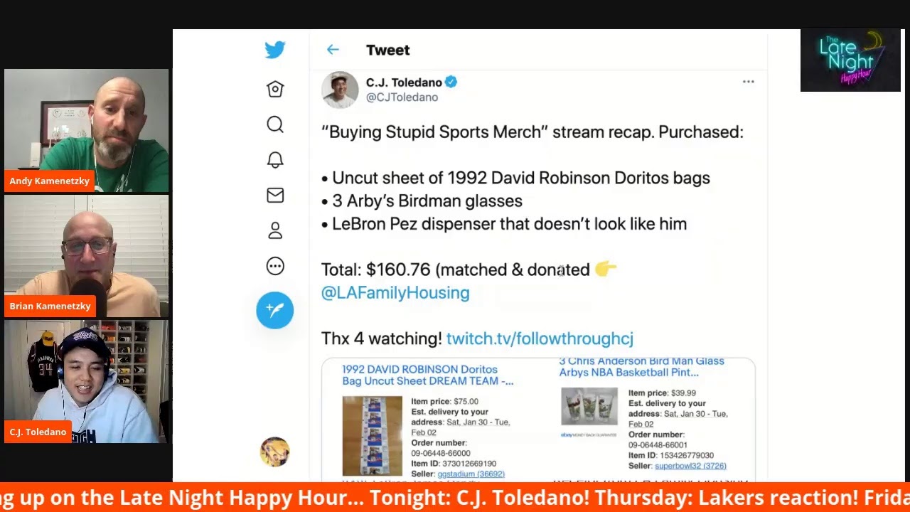 Late Night Happy Hour... with guest C.J. Toledano (@CJToledano)
