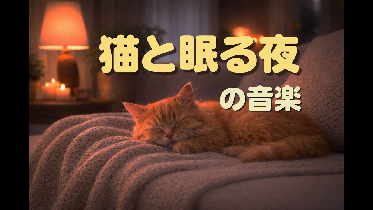 癒し音楽と猫のゴロゴロ音で自然な寝落ち　Cat Purring