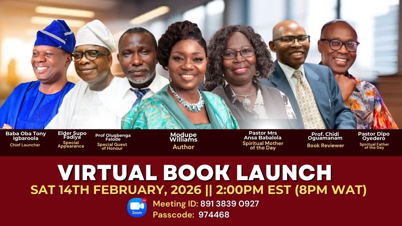 OFFICIAL VIRTUAL BOOK LAUNCH OF MRS MODUPE WILLIAMS CANADA