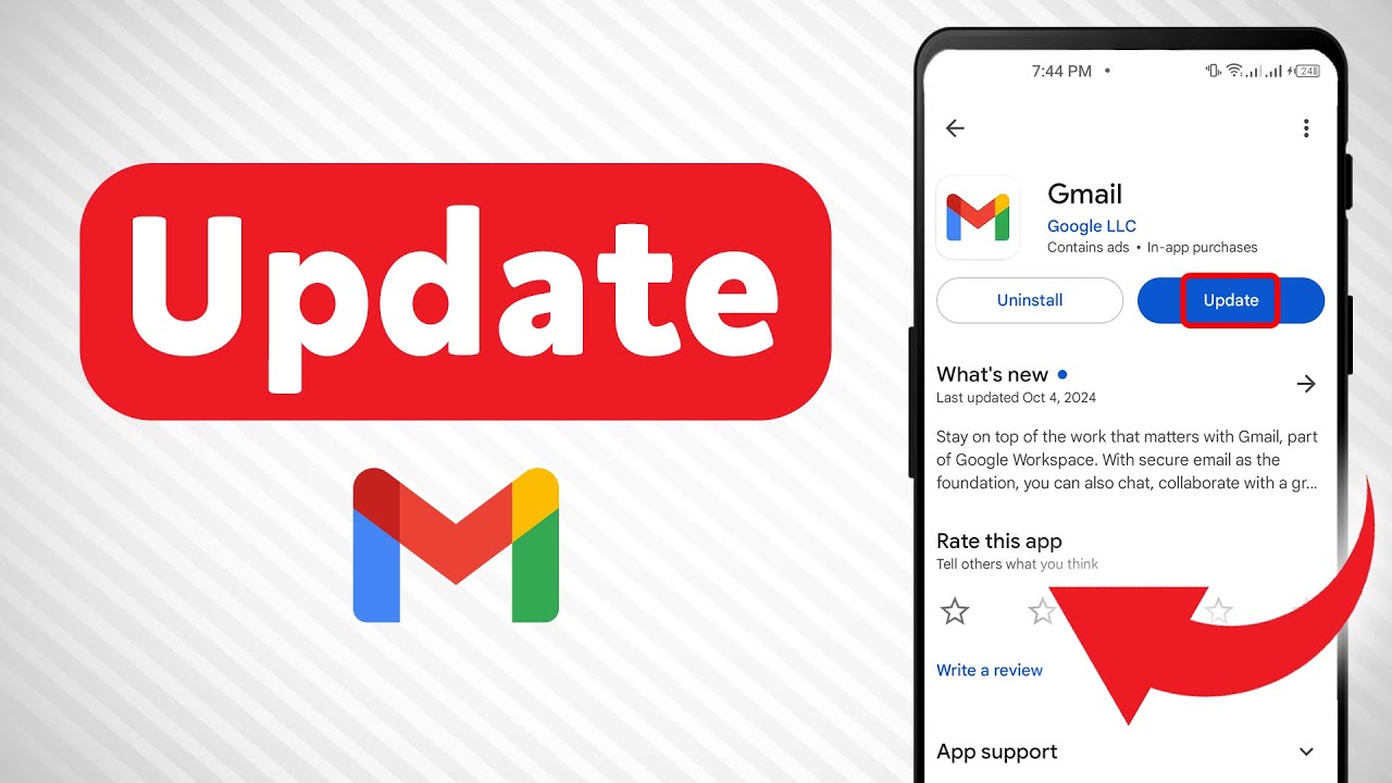 How to Update Gmail App  (Updated)