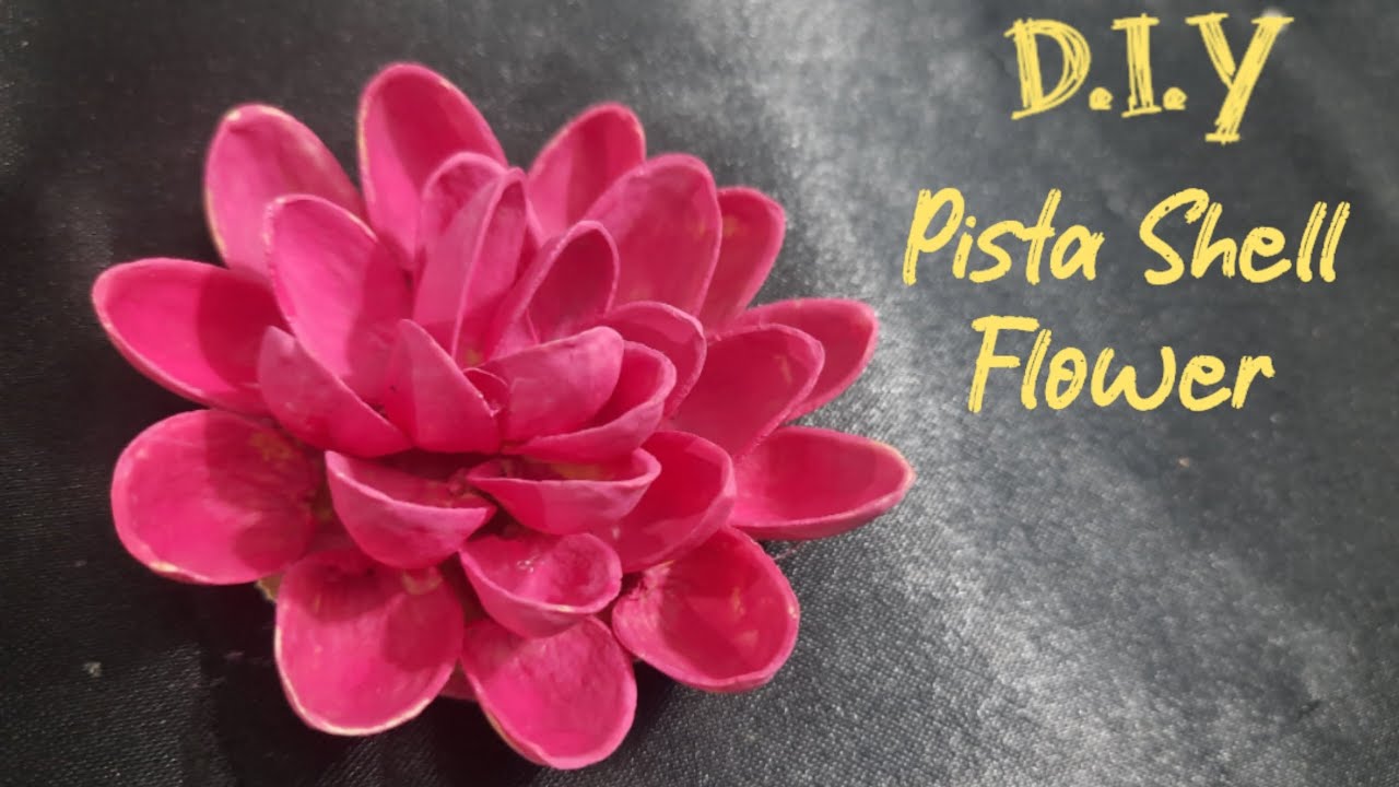 how to make Pista shell flower @Riddhis_CreationsDIY pista shell craft/flower/craft/DIY lotus