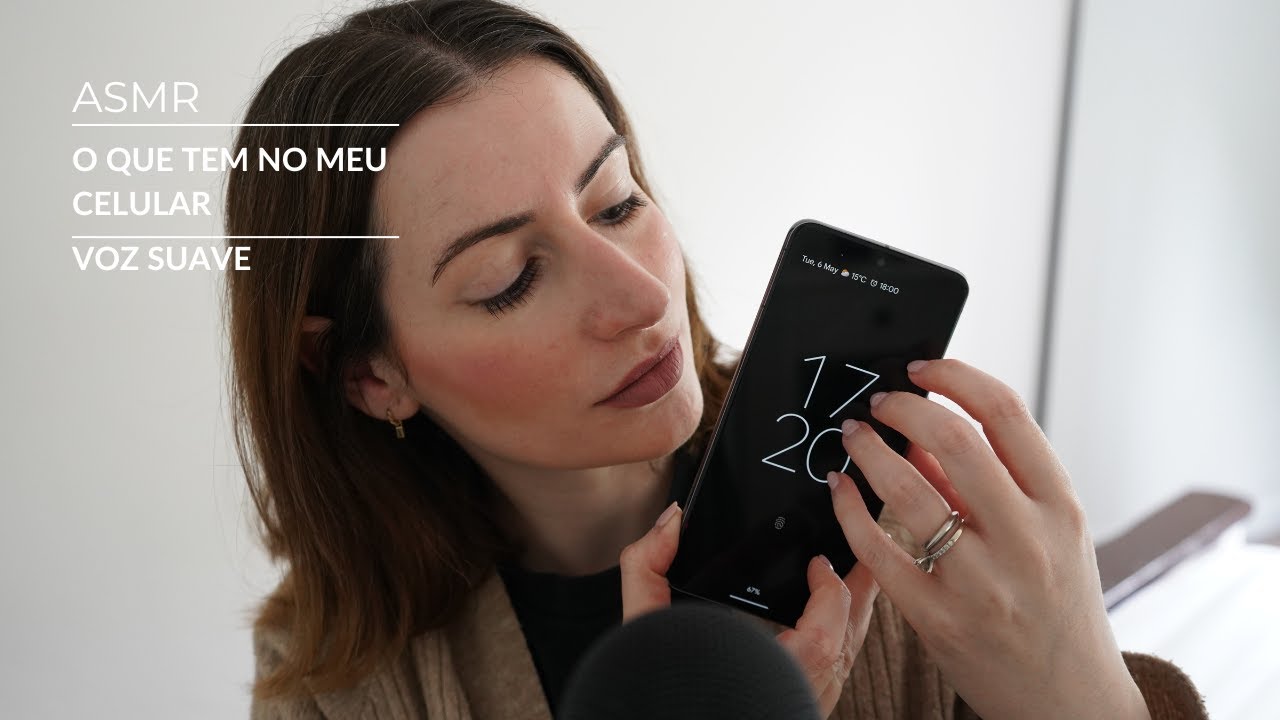 ASMR - O que tem no meu celular: voz suave | SOLANGE PRATA