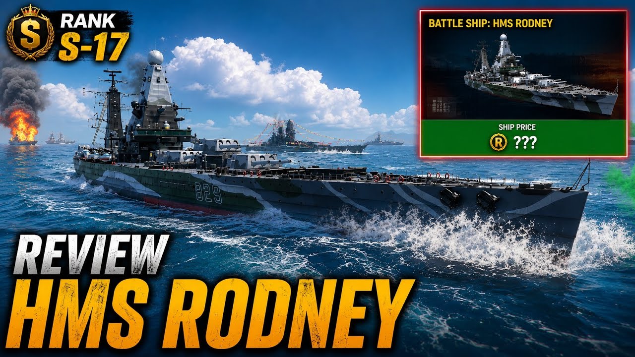 Обзор и цена бесплатного линкора S-17 HMS Rodney.