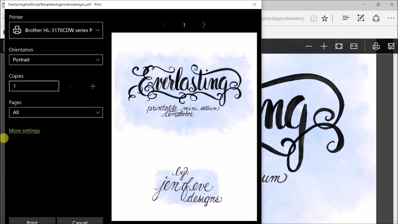 How To Print More Sizes of Printable Templates- Jen of Eve Designs