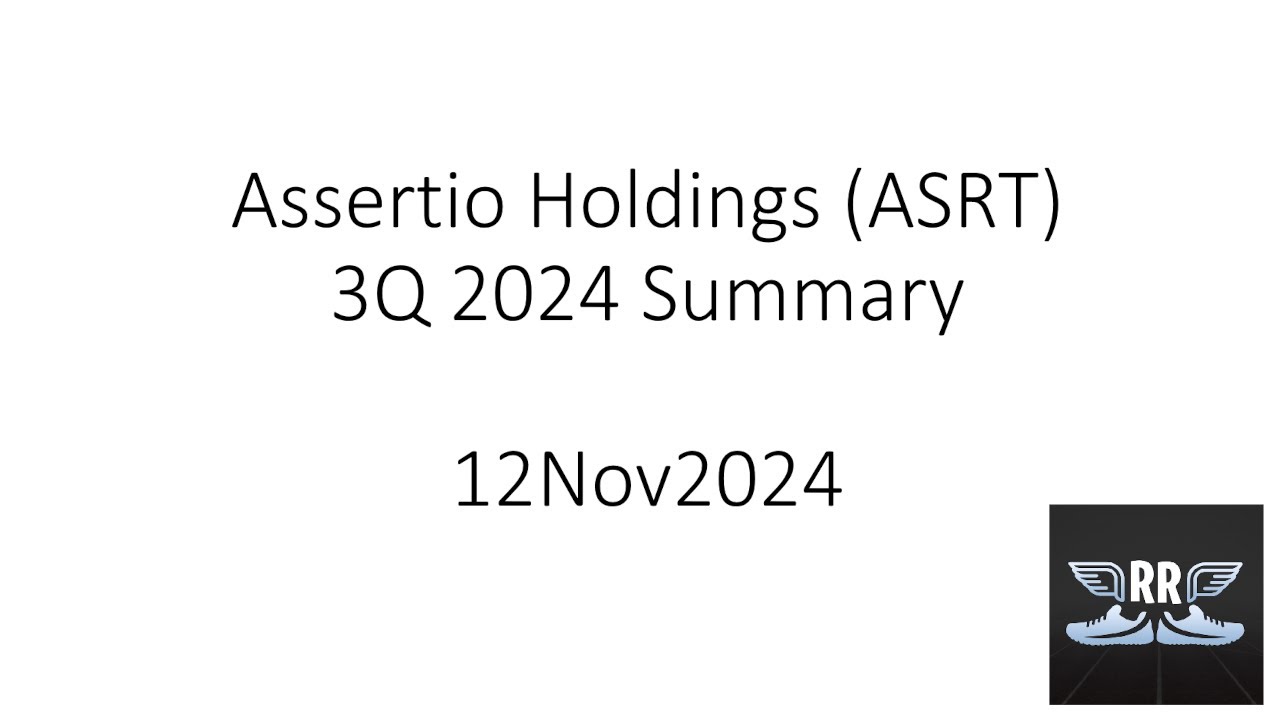 Assertio Holdings ASRT 3Q 2024 Summary 12Nov2024