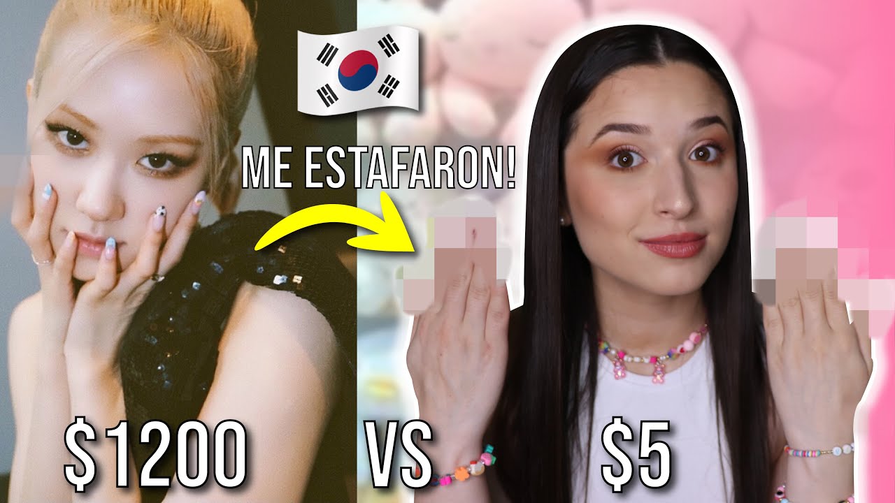 FUI A HACERME LAS UÑAS DE BLACKPINK (ROSÉ) BARATO VS CARO *no puedo creer la diferencia*