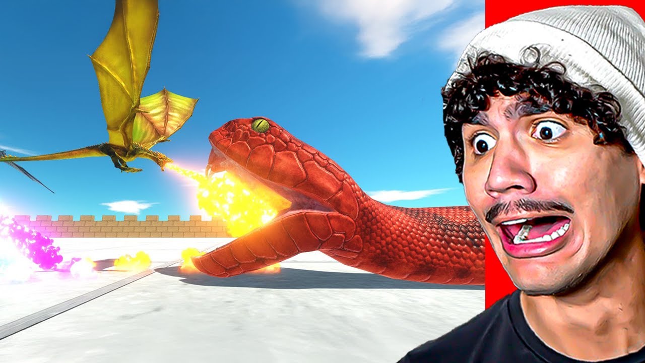 Reagindo a 3 Pequenos Dragões VS Gigante - Animal Revolt Battle Simulator