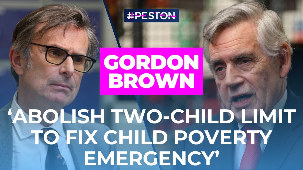 Former PM Gordon Brown | 'abolish two-child limit to reduce child poverty' | Full IV | ITV Peston
