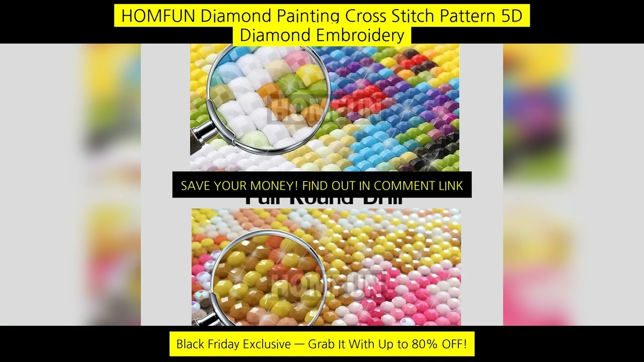 Homfun Diamond Painting Cross Stitch Pattern 5D Diamond Embroidery 