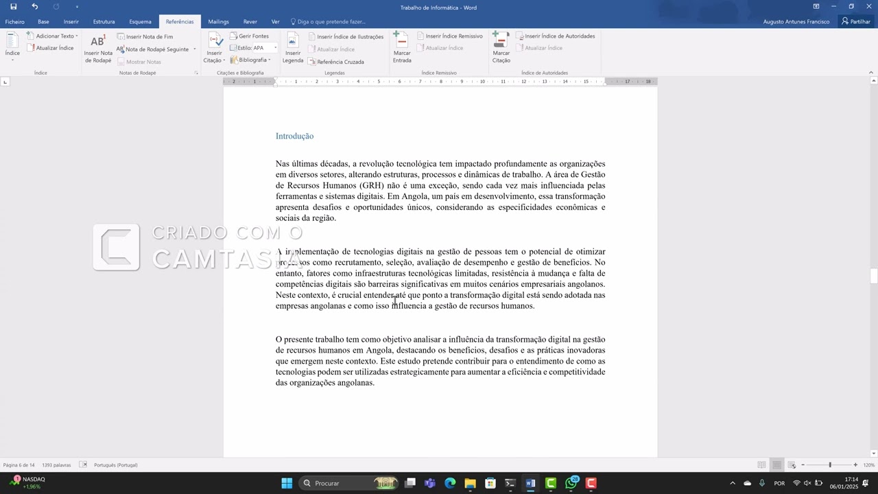 Criação de Índice automático