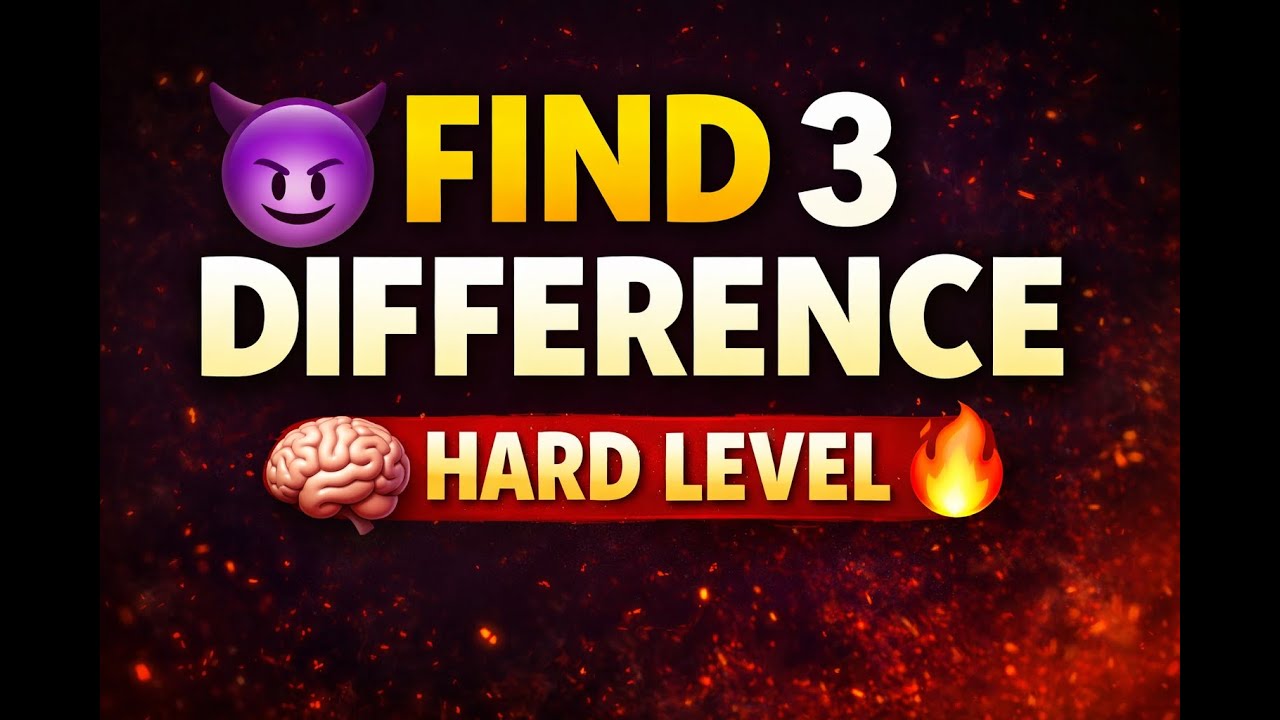 🔍 Find 3 Differences | 99% Log Ek Difference Miss Kar Dete Hain 😱 | Brain Test Puzzle