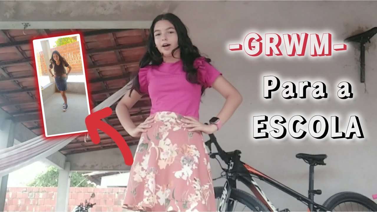 arrume-se comigo para ir a escola -GRWM-🎒🏫