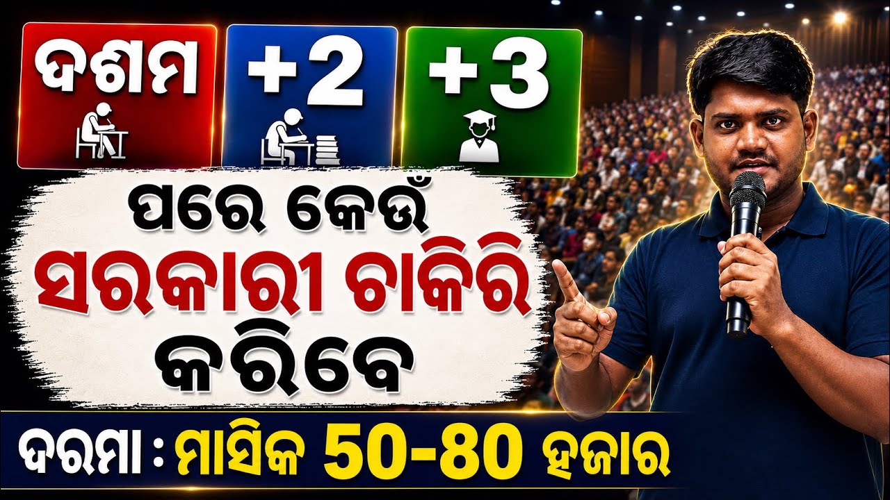 Crack Odisha Government Job Recruitment 2026 | 10th, +2, +3 Pass Jobs