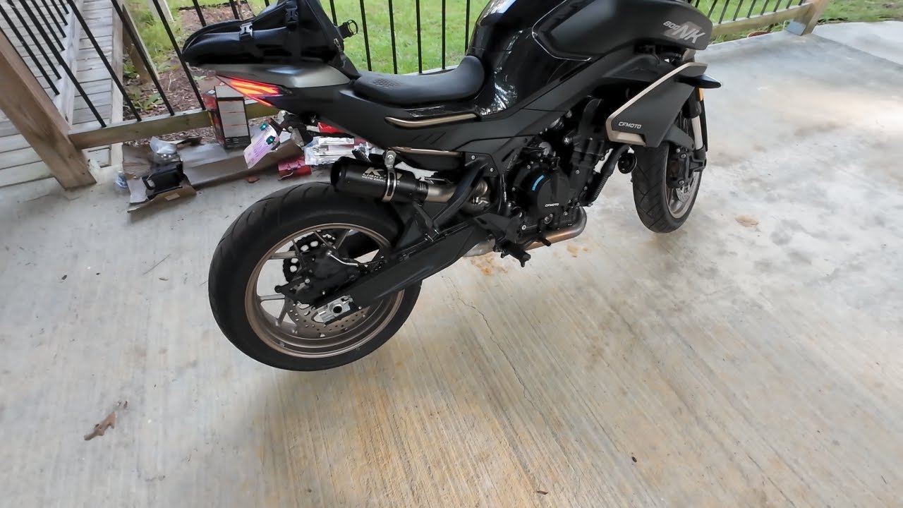 Cfmoto 800nk gets aftermarket exhaust!