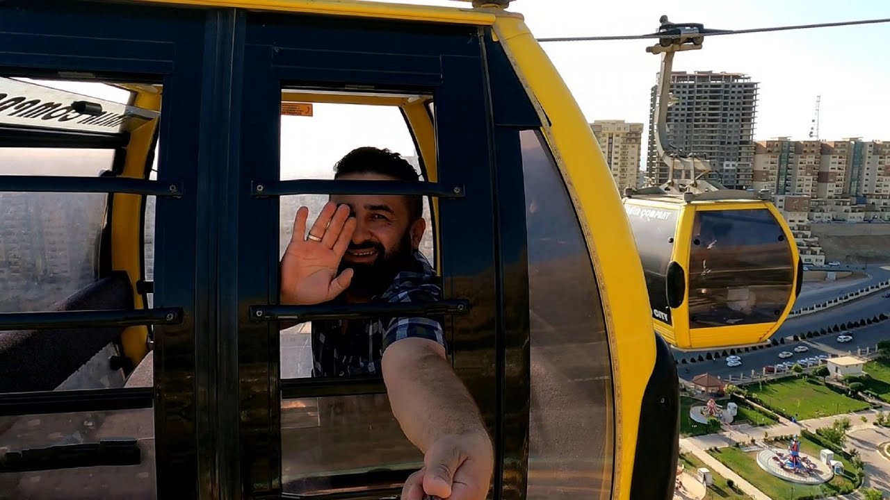 جافي لاند السليمانية ركوب تلفريك وصعود جبل ازمر مناظر جدا جميله