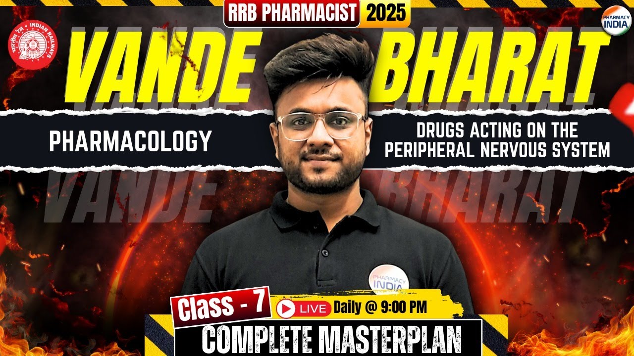 RRB Pharmacist | Drugs Acting on the Peripheral Nervous System | Pharmacology | Vande Bharat Series