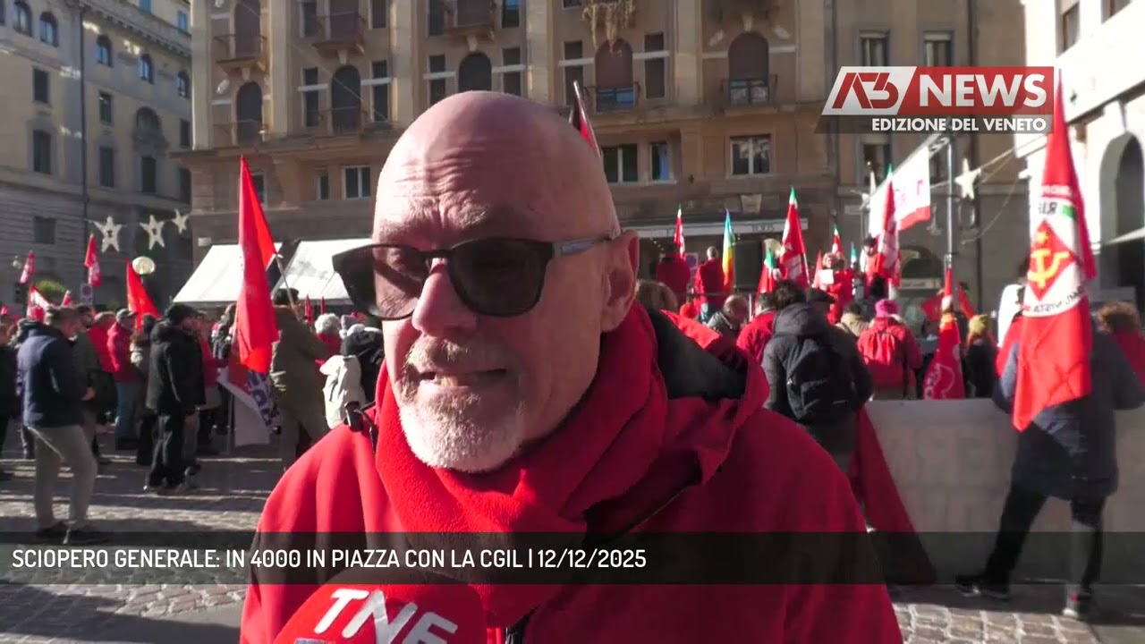 SCIOPERO GENERALE: IN 4000 IN PIAZZA CON LA CGIL | 12/12/2025