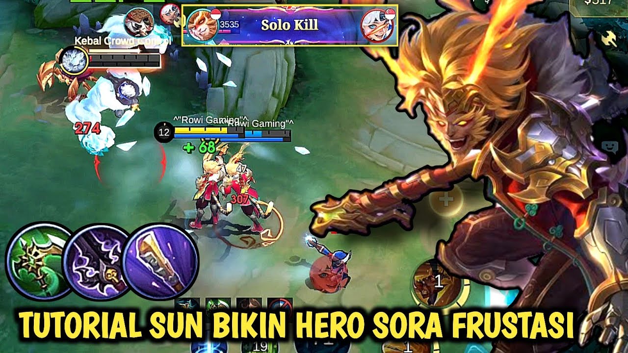 TUTORIAL SUN BIKIN HERO SORA AUTO FRUSTASI | SUN BEST BUILD TERSAKIT 2025 - MOBILE LEGENDS