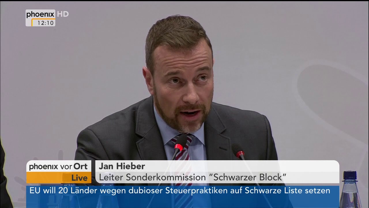 Pressekonferenz zu den bundesweiten Razzien nach G20-Ausschreitungen am 05.12.17