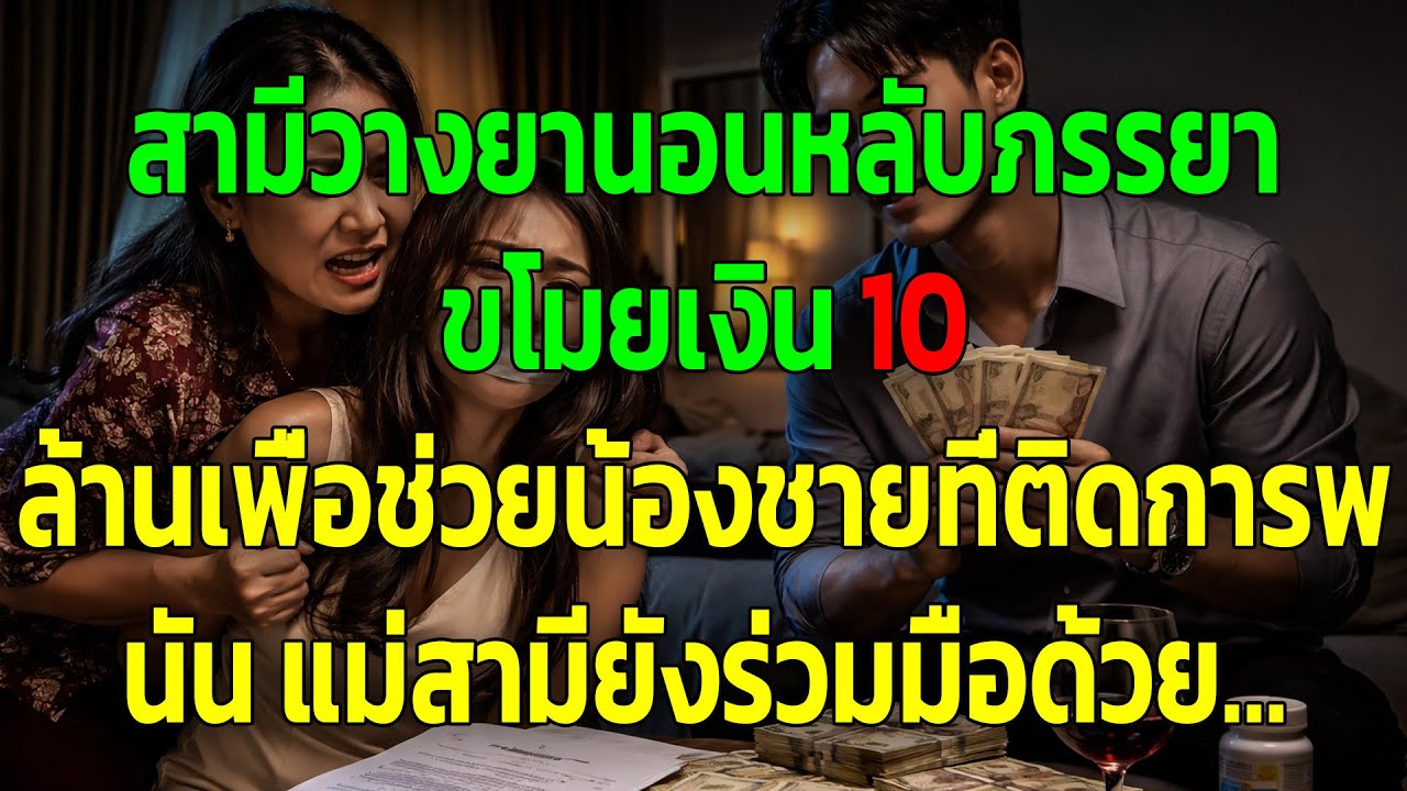 สามีวางยานอนหลับภรรยา ขโมยเงิน 10 ล้านเพื่อช่วยน้องชายที่ติดการพนัน แม่สามียังร่วมมือด้วย…