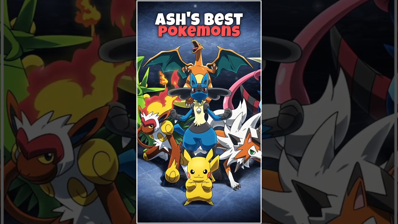 Top 6 Ash's best Pokemons !#pokemon #ashketchum #pikachu #charizard