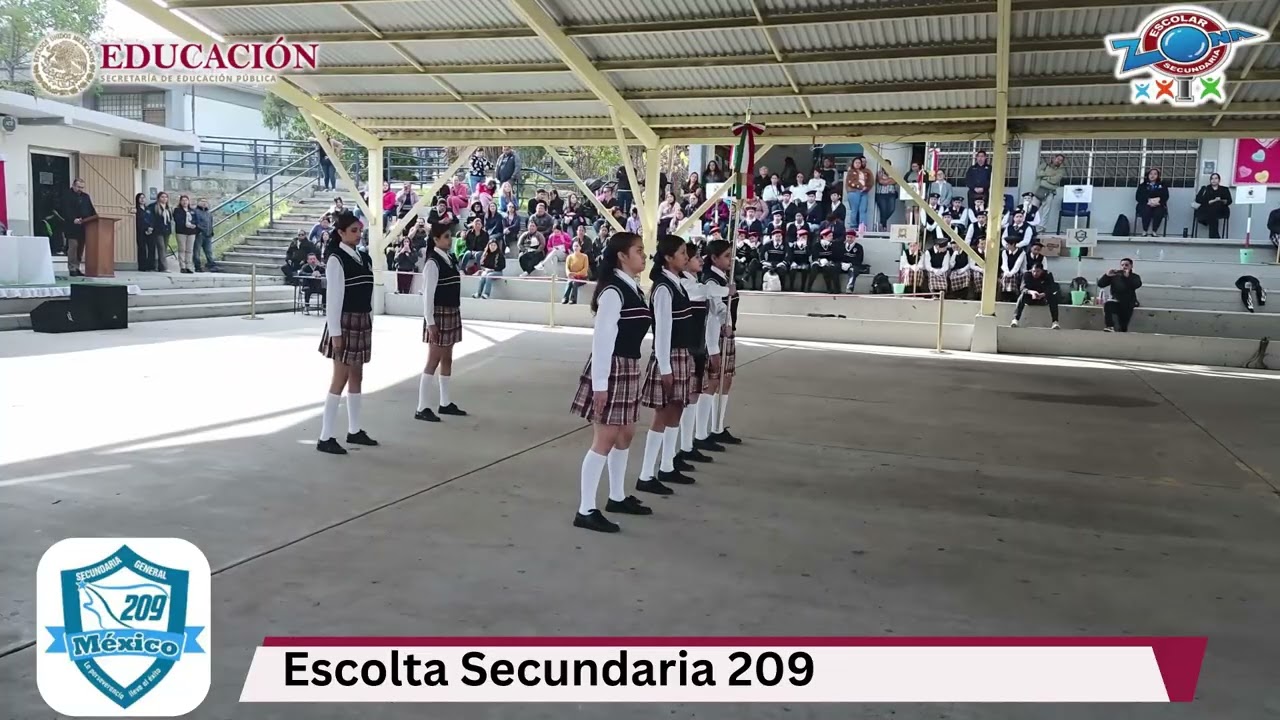 Secundaria 209 participación en concurso de escoltas