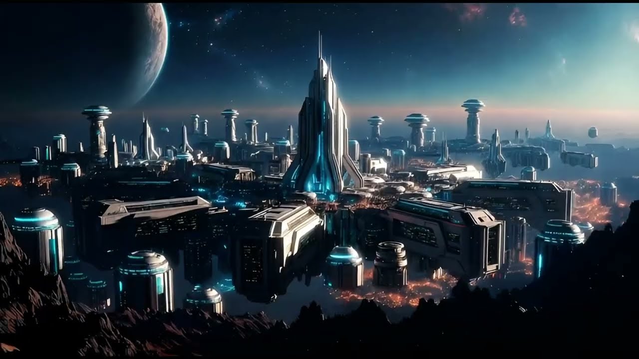 AI City of the Future in 2060: Immersive Journey Through Luxurious Sci-Fi Cities