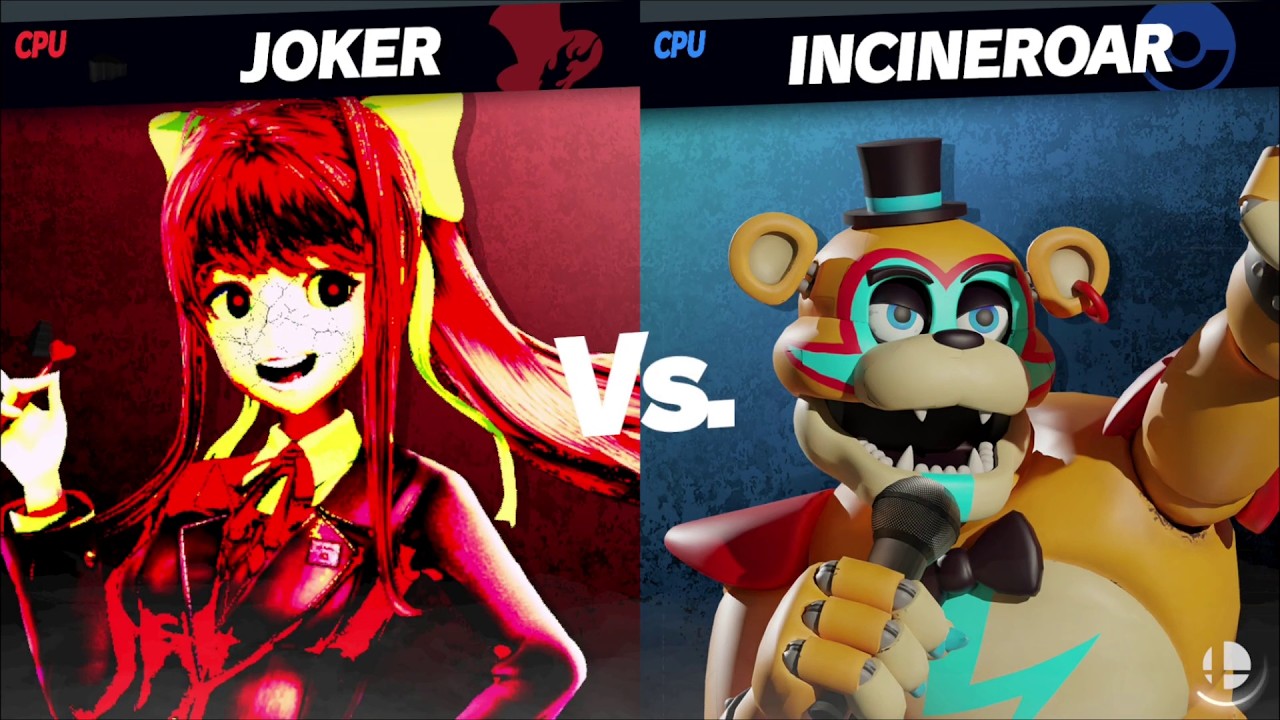 Jumpscare Monika vs Glamrock Freddy [Angel David SSBU Member Request] -By El_Tar0/Sionys_