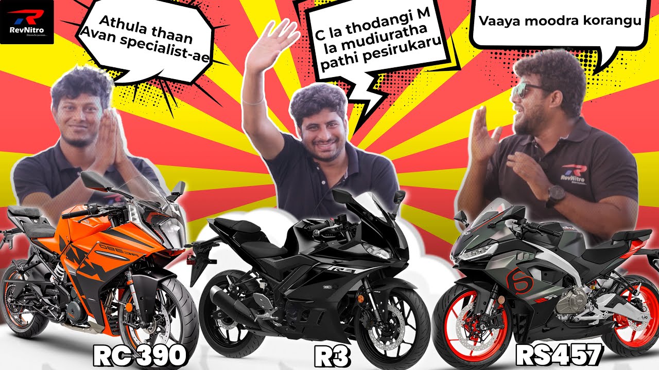 RS457 vs R3 VS RC390 | Comparison review | Tamil | RevNitro
