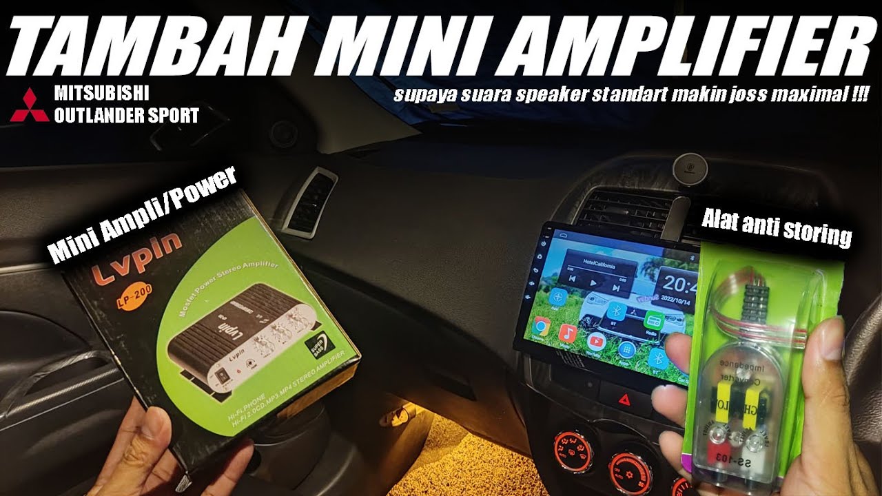 PASANG MINI AMPLIFIER/POWER DENGAN SPEAKER STANDAR/BAWAAN MOBIL TANPA GANTI SPEAKER