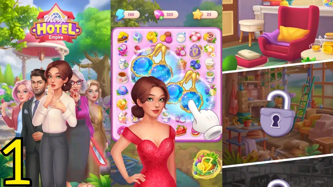 Merge Hotel Empire: Design Gameplay Walkthrough Part 1 (Android) #design #gamingvideos