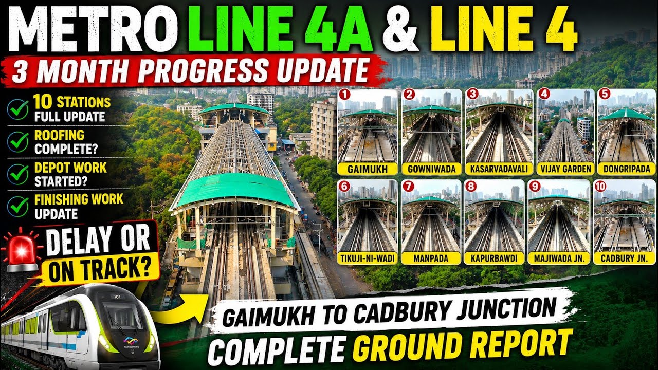 Thane Metro BIG Update 🚇 | Metro Line 4 Phase 1 & 4A 3 Month Progress | Delay or Ready?